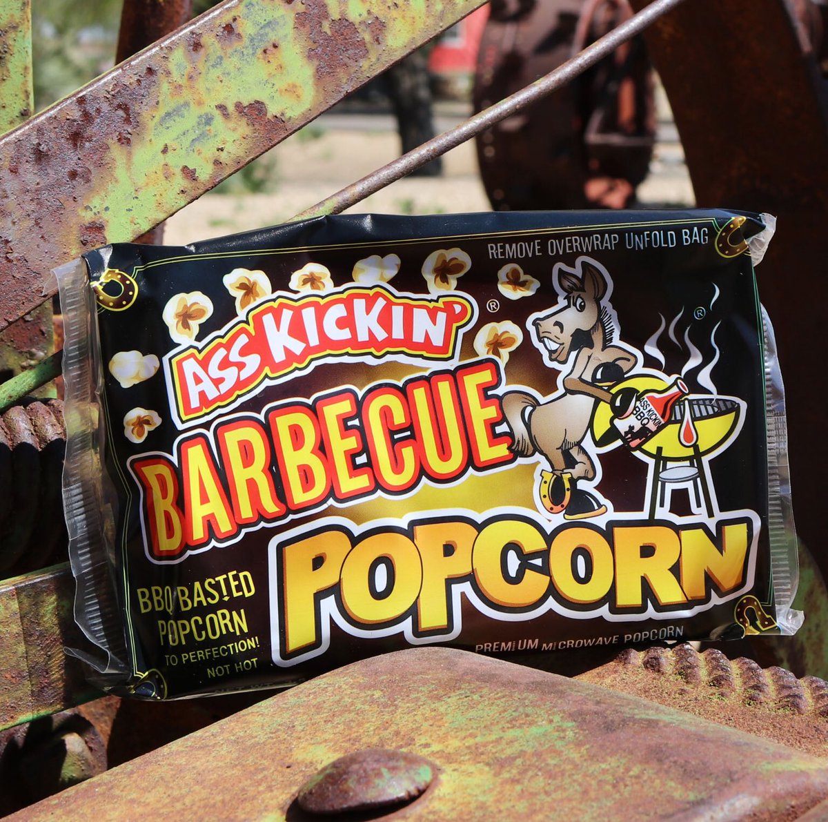 ASS KICKIN’ BBQ POPCORN 
Our BBQ Popcorn made with barbecue seasoning. It has the right amount of seasoning and flavor to treat your tastebuds. Available in single pack, 3 pack, 6 pack and 12 pack. #bbqpopcorn #bbq #asskickin 
amazon.com/dp/B0199ASHI8