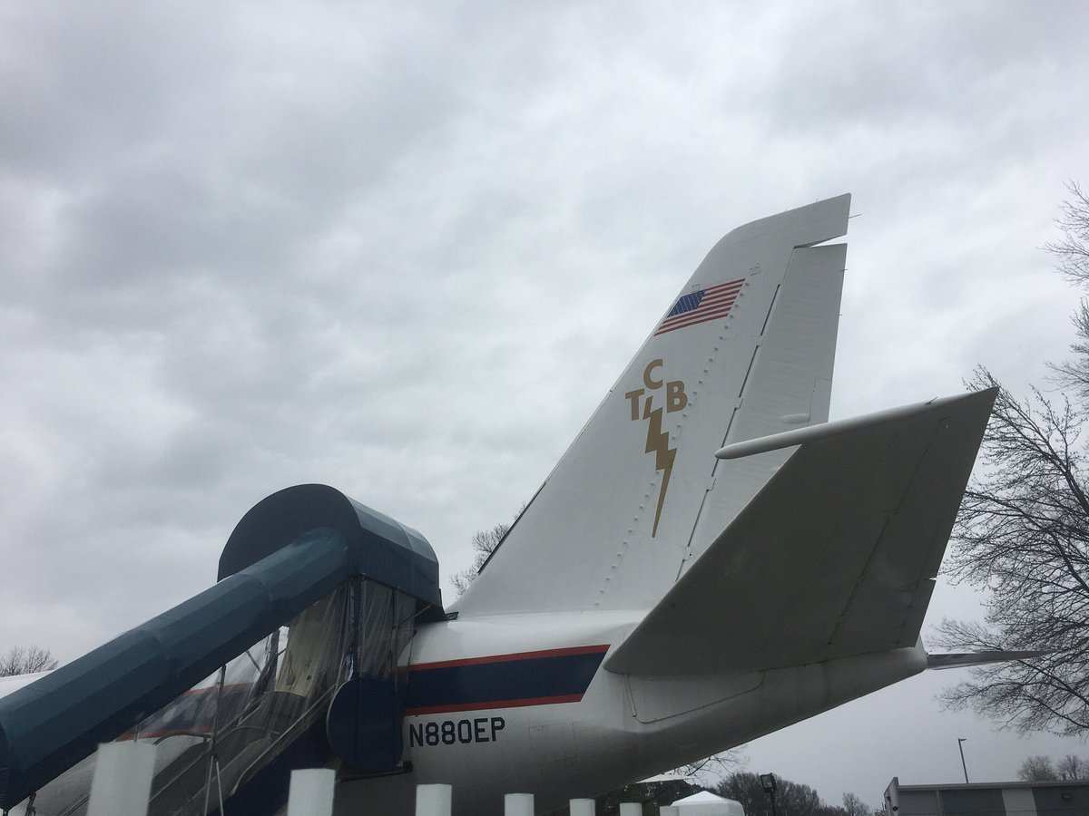 Checking out  #Elvis’s planes as my  #TwitterTour of  @ElvisPresley’s iconic home in Tennessee— #Graceland—nears an end.  @VisitGraceland (& until you can: check out this thread ). #TCB? Taking Care of Business  Have a read  https://www.liveabout.com/what-does-tcb-stand-for-2321461