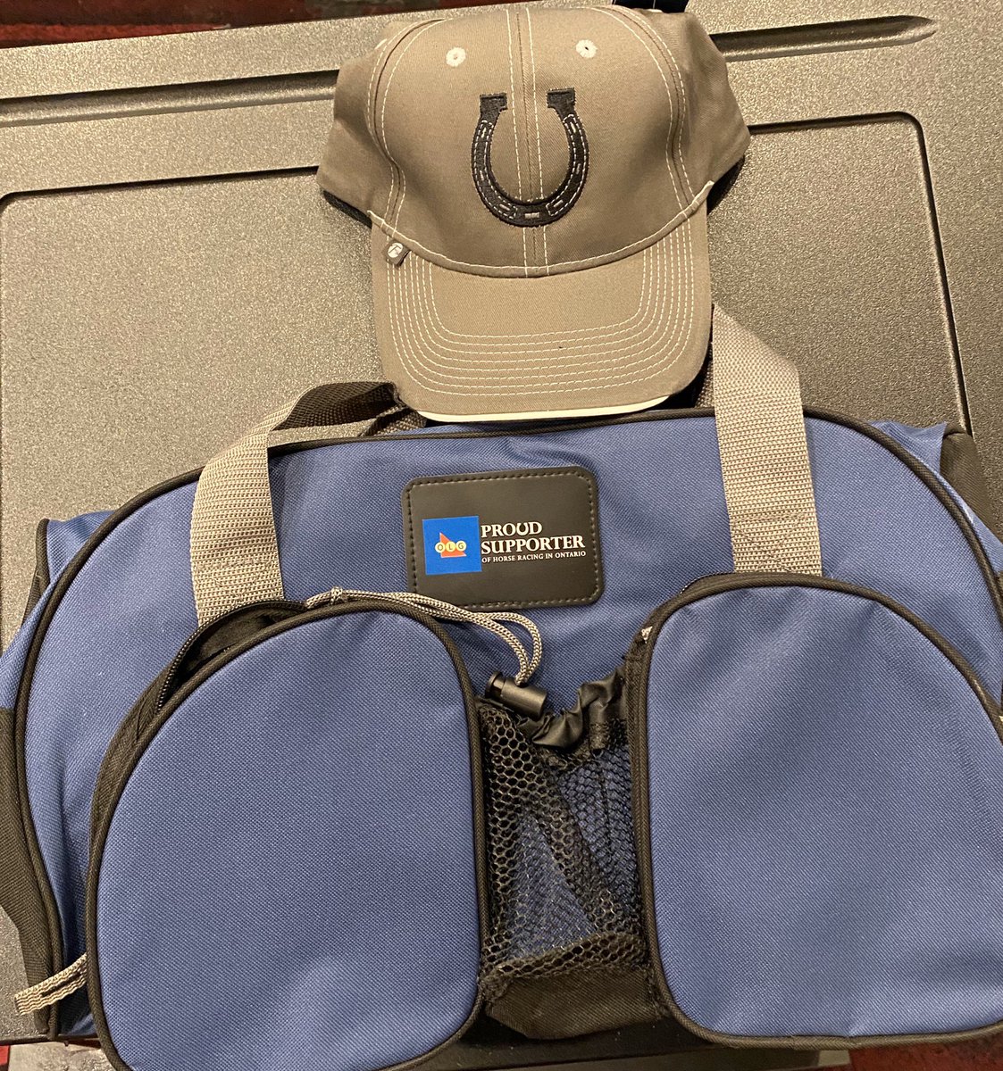 HRaceway's tweet photo. Hey everyone.  We’re soooo close to 1400 followers, with just 27 to go.   If you can help us get there today, we’ll give one lucky person who follows us &amp; retweets this tweet, this very nice hat and duffle bag combo.  #retweetnow #hanoverraceway https://t.co/CithHjHEI5