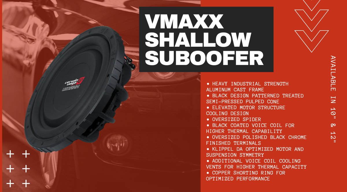 cerwinvega_usa's tweet photo. β οΈNow Available β οΈ
It's time to add the Brand New VMAXX Shallow Subwoofer to your vehicle. Powerful and saves more space!
Contact an authorized Cerwin Vega Mobile dealer near you!
#vmaxx #cvarmy #cvnation #brandnew #upgrade #shallow #shallowsubwoofer #subwoofer #subs https://t.co/aUJdHAVNhc