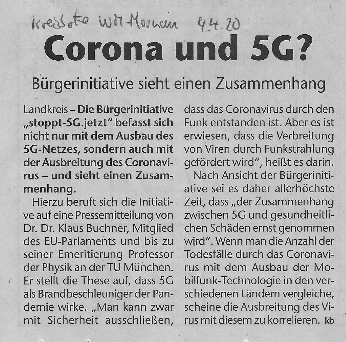MortenFaust's tweet photo. Panikmache von Trittbrettfahrern der #Corona Krise findet seinen Niederschlag jetzt auch im Lokaljournalismus. Die Angst vor #5G (Zusammenhang ohne wissenschaftl. Nachweis) soll sich wohl genauso epidemisch ausbreiten wie das Virus. Hier #Weilheim in #Oberbayern. @florianaigner https://t.co/sgbMM4Y2S6