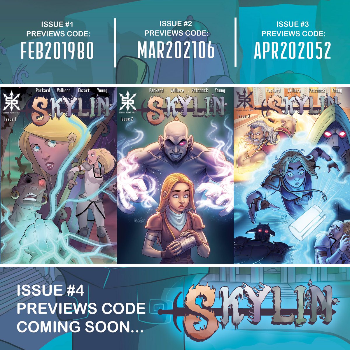 kyleP_Art's tweet photo. Be sure to pre-order your copies of @charon_comics Skylin issues 1-3 now with your local comic book shop using the previews codes listed in the post. Thanks so much! #charoncomics #sourcepointpress #comicart #comics #indiecomics #comicbooks #fantasy #coverart #skylin #art https://t.co/j4fFPsuMbk