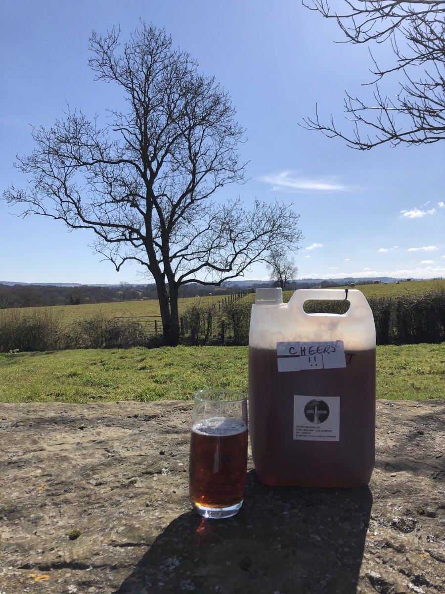Lambing done and dusted, the sheep are in the field and the barn’s mucked out. What better way to celebrate than with a bottle of Level Crossing? Cheers Tom, keep up the good work  ⁦<a href="/delphicbrew/">Delphic Brewing Co.</a>⁩