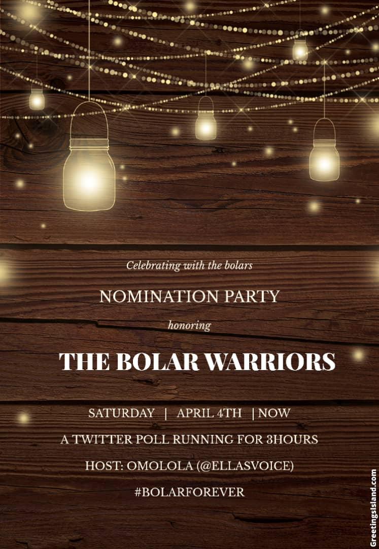 BeejaysBabe's tweet photo. If you aren't in you are in a loooooooooong thing.... @EllasVoice1 and @simplywandy we full ground for #ParteAftaParte on twitter.
#BolarUnbreakable
#BolarUnbreakable
#BolarUnbreakable
#BolarUnbreakable
#BolarUnbreakable
#BolarUnbreakable https://t.co/E6CcyMwGIz
