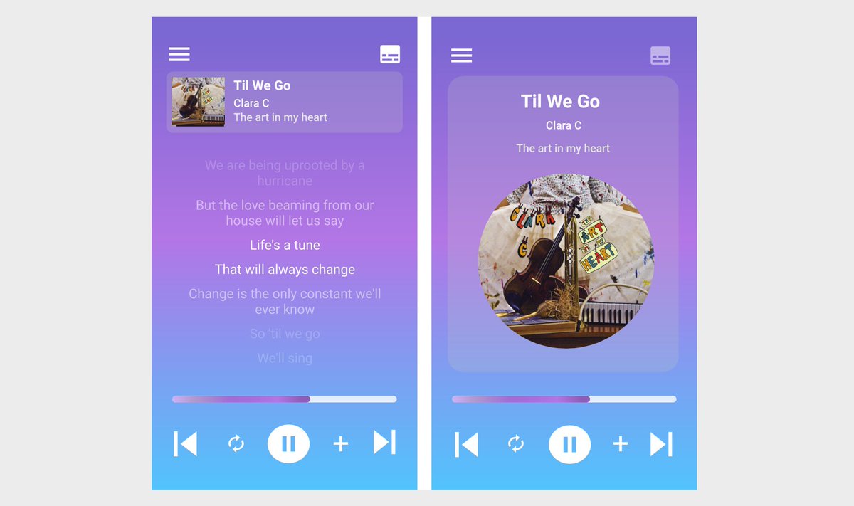 yihanwu's tweet photo. Who wants a music player with lyrics-showing option? #DailyUI #Day9 https://t.co/Pw0fQnpOzm