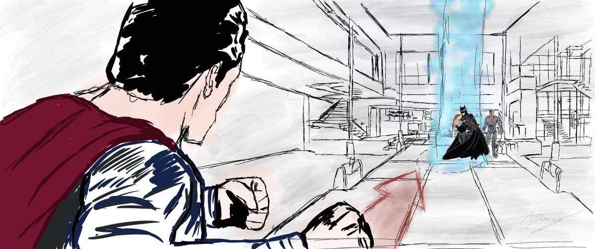 MatthewJRowney's tweet photo. Wonder if this is close to what we were robbed of @ZackSnyder #ReleaseTheSnydercut #funsketch #JusticeLeague #deathofloislane #storyboard #film https://t.co/Djvb2uIU8B