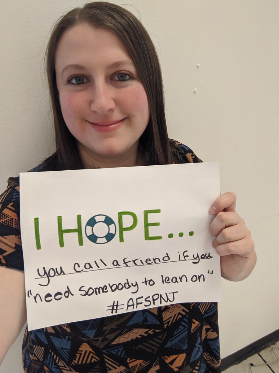 afspnewjersey's tweet photo. “Lean on me, when you're not strong and I'll be your friend, I'll help you carry on.” 🎶 AFSP NJ Board Member Nicole hopes “that you call a friend if you ‘need somebody to lean on.’” Thanks for sharing, Nicole! 💙 #fillyourfeedwithhope https://t.co/3hZRaz4bGZ