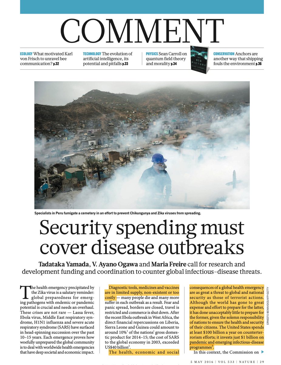 sameerkberry's tweet image. "The health, economic, and social consequences of a global health emergency are as great a threat to global security as those of terrorist actions."

This was written 4 years ago...

@TachiYamada warned us about issues with #PPE, testing, &amp;amp; data-sharing b/w countries
#COVID19