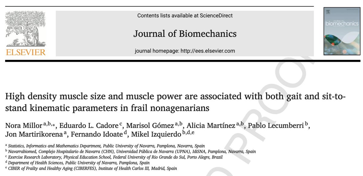 Hott-off the press🚨🚨. High density muscle size and muscle power are associated with both both gait and sit-to-stand kinematic parameters in frail nonagenarians. J. Biomechanics (April 4th 2020) sciencedirect.com/science/articl…