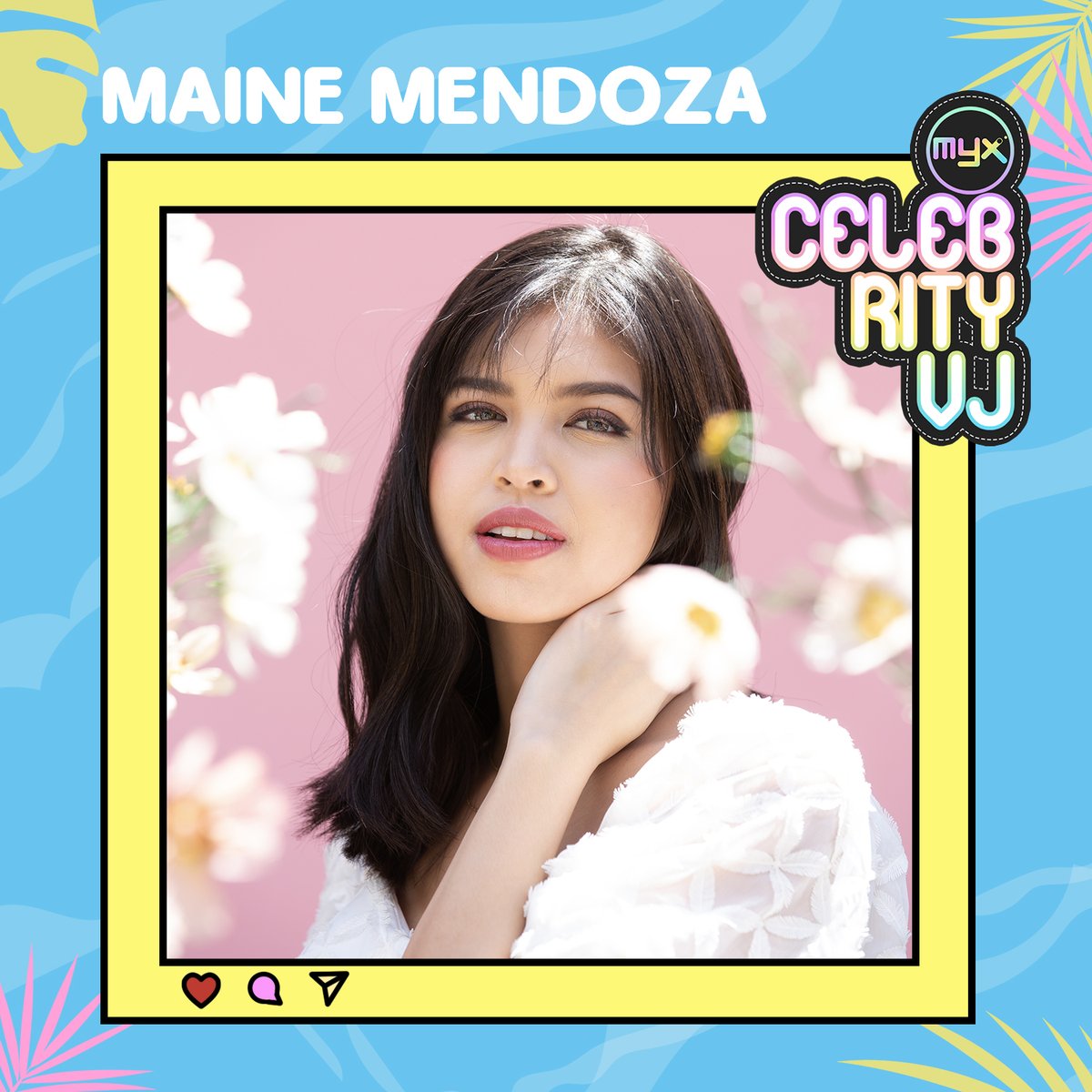 Mapapanood na natin si MYX Celebrity VJ Maine Mendoza (@mainedcm) sa Mellow MYX starting today!! Catch her at these times: April 5: 11am / 11:30pm April 6-10: 3:30am / 11am / 11:30pm April 11 - 11am / 11:30pm #MYXCelebVJMaine