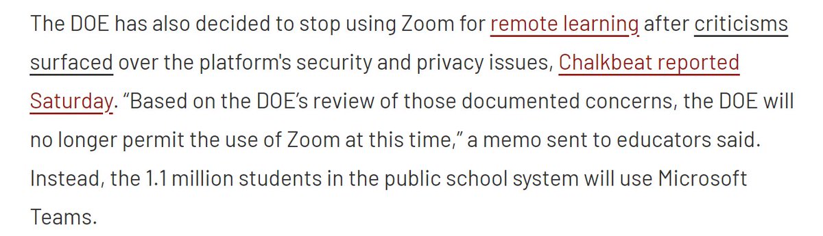 NYC Schools are switching from Zoom to Teams due to security concerns

gothamist.com/news/nyc-cance…