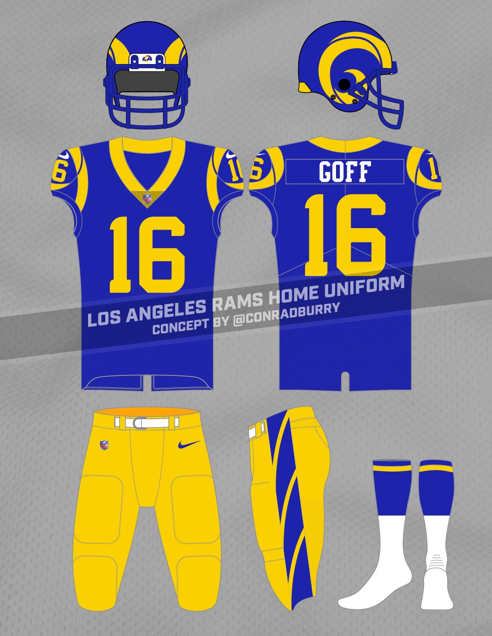 LA RAMS new concept home uniform 2020