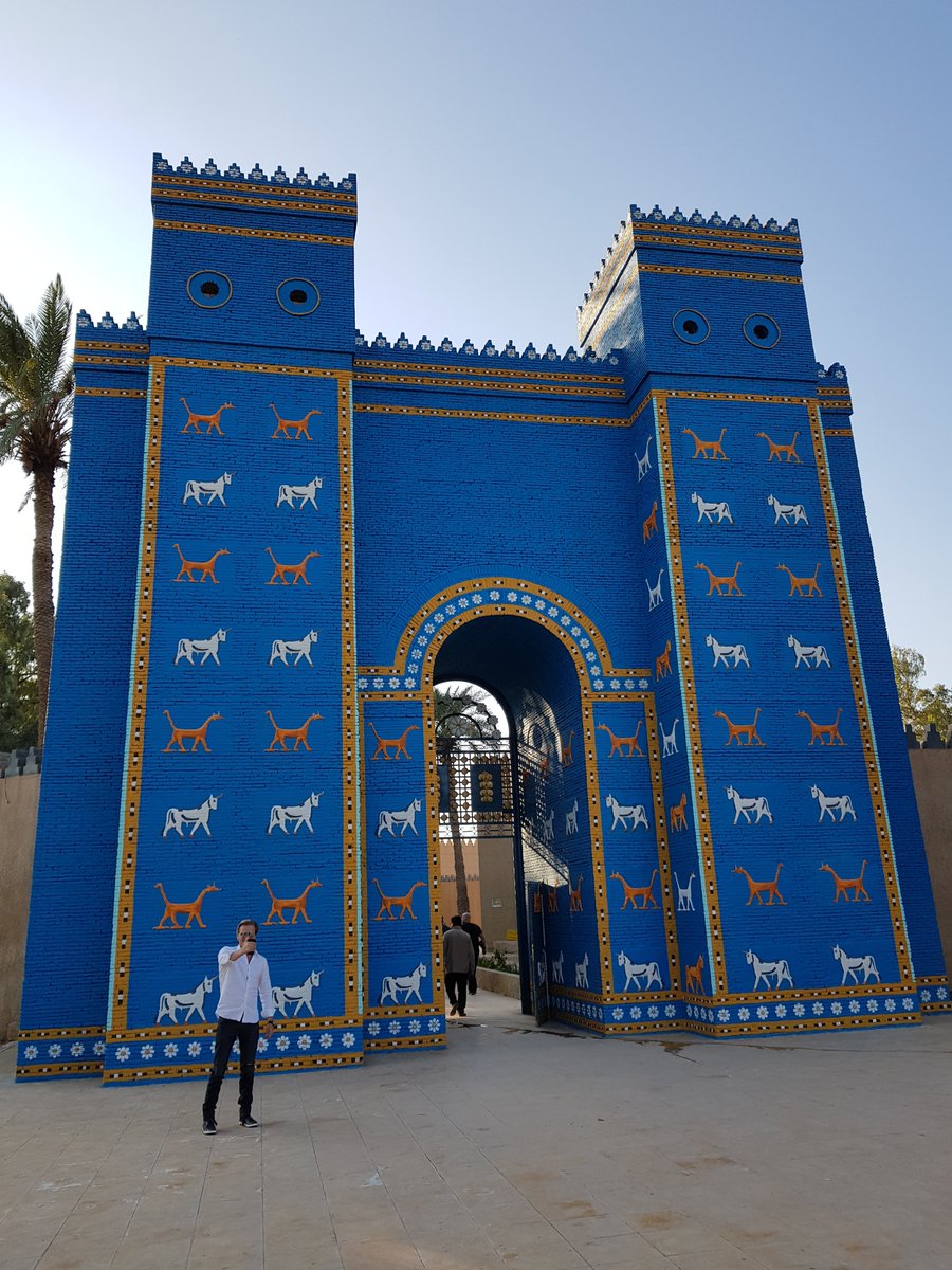 The Ishtar gate we see today in Babylon is a reconstruction. The original  was taken piece by piece and reconstructed in the Pergamon Museum in  Berlin. Stay at home and take a, image size:900x1200