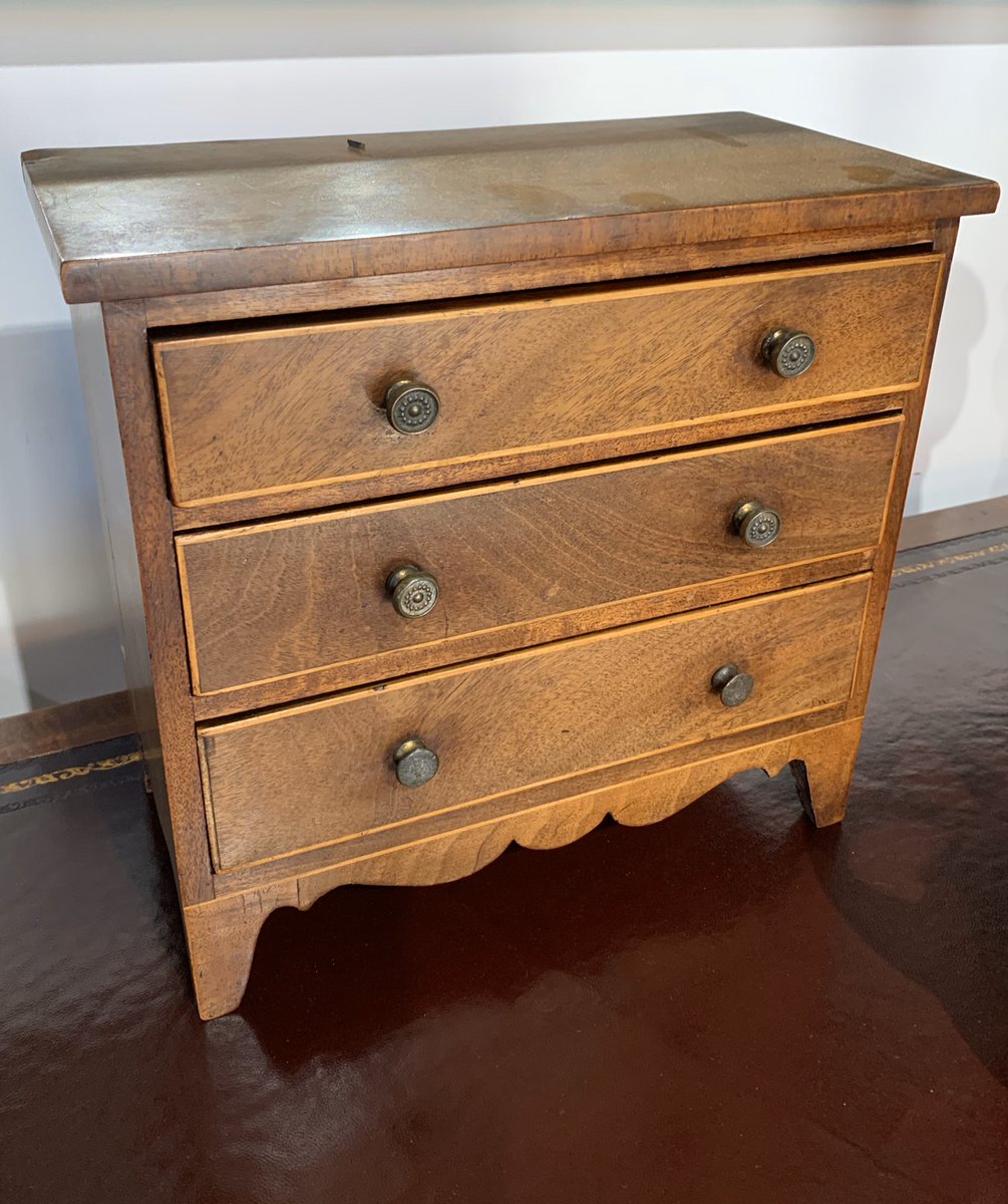 TudorAntiques's tweet photo. Lovely #apprenticepiece #miniaturechestofdrawers #tudortoseantiques #petworth @PAADA_Petworth @PetworthUK https://t.co/pyp1d980XI