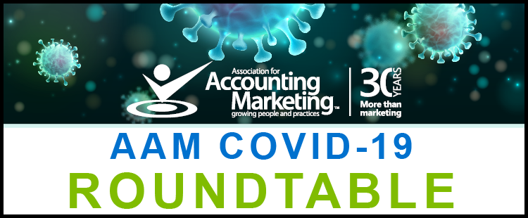 Business Development During COVID-19 Webinar: Wed., April 8 at 1:30 pm ET. Developed to continue our peer-to-peer dialogue on how members are dealing with this evolving crisis. Reg (login req'd): ow.ly/9onm50z4Jgr #AAMKT #Accounting #Marketing
