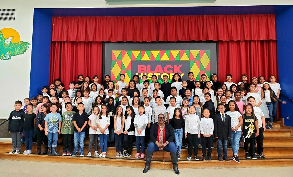 LearnMooreLESD's tweet photo. Just days before school closure, we had our Black History performance. So happy we did! #blackhistory @LESDSchools @GREENlesd https://t.co/52CC3a12ZC