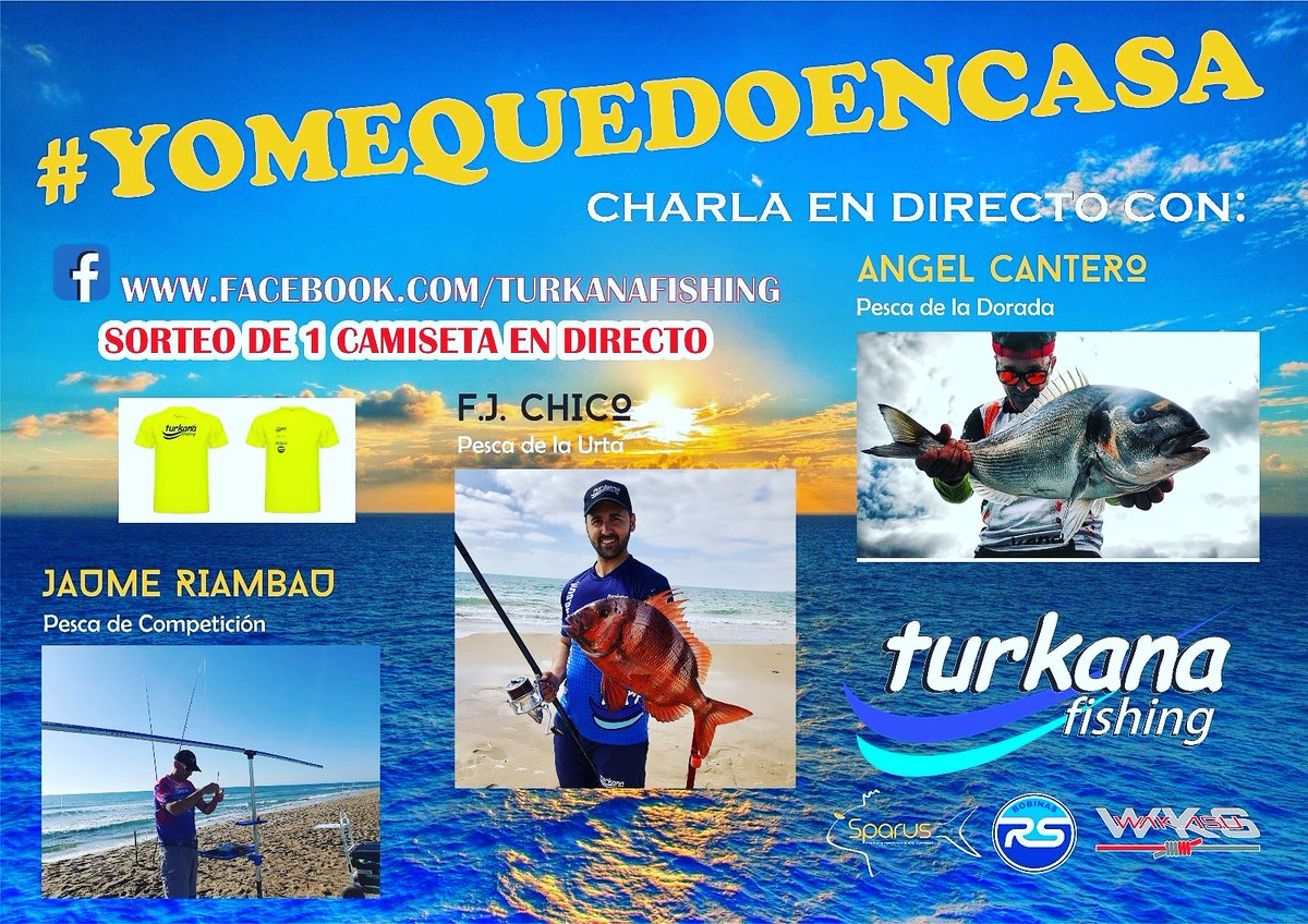Turkanafishing's tweet photo. 🔶 Hola familia

♦️Recordar que tras la gran aceptación que tuvimos en el directo del lunes  y por petición popular para volver a repetir el directo 
♥️Está noche volveremos a estar con vosotros a las 20:1♥️
♦️Sorteo de 1 camiseta Facebook : #Turkanafishing ✔️

#YoMeQuedoEnCasa https://t.co/u0nTGj9i77