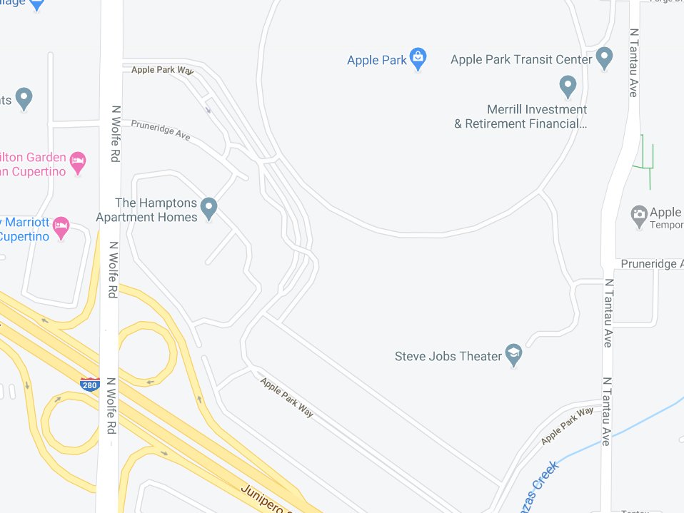 _shilpaa_'s tweet photo. Did you know that the Apple maps icon actually shows the Apple Spaceship building and the Freeway 280 that leads to the Spaceship building.
Pic 1 : Apple Maps Icon
Pic 2 : The actual map for the building
#AppleTrivia https://t.co/xwL4OOfOmn