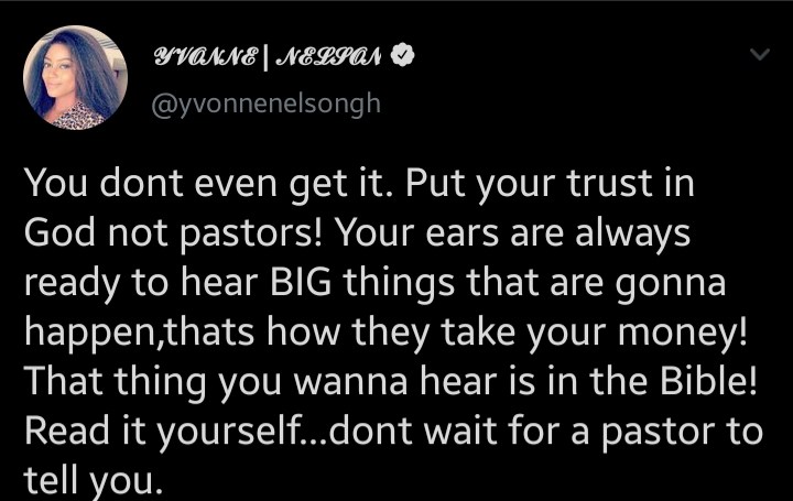 esinam550's tweet photo. Stop wasting your money on hungry Pastors – Yvonne Nelson https://t.co/gHIMTfzQMG https://t.co/sQDXRY3JFh