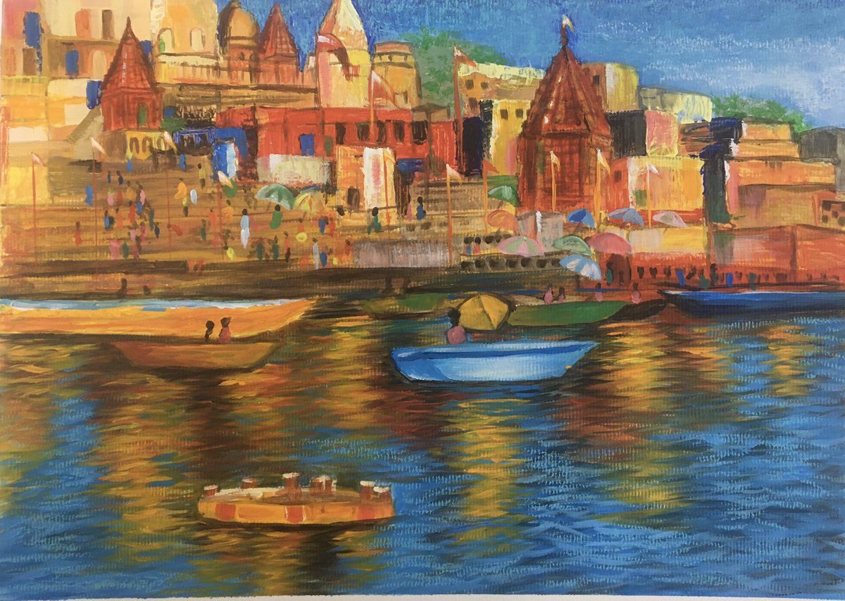 Pragya_B's tweet photo. #StayHomeStaySafe #artistsontwitter #artforlife #artforhome #Varanasi https://t.co/lfa6oBTIj0