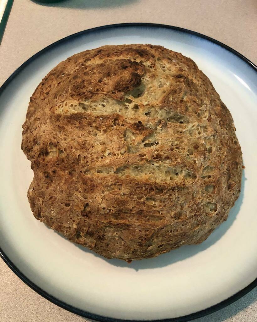 bakingnerd13's tweet image. @sallysbakeblog Homemade Rustic Artisan Bread is done!! I’m so excited...it smells so good with that garlic mixed in.  #breadmaking #breadfromscratch #homemadebread #comfortfood instagr.am/p/B-kOP0hHfko/