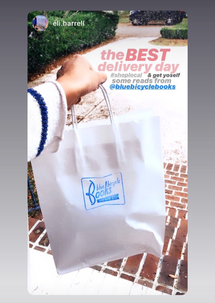 Charlestonsc360's tweet photo. Blue Bicycle Books delivers!! #shoplocal #charleston360 #read #Quarantine https://t.co/a1TRwvydaz