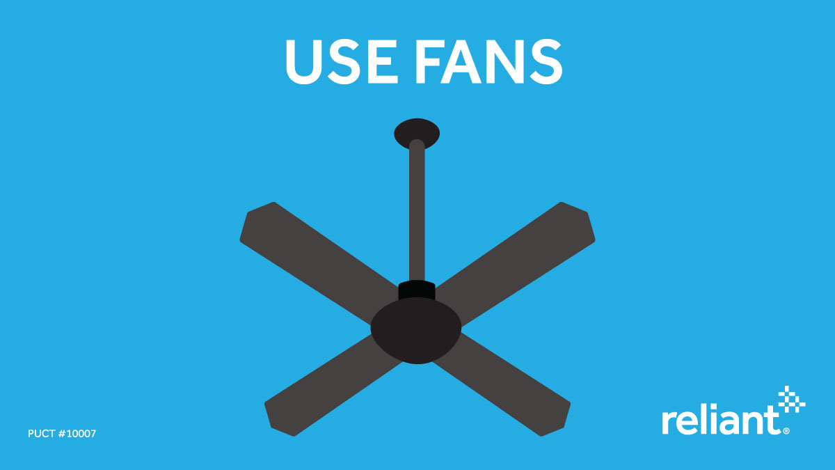 reliantenergy's tweet photo. At-home energy tip #2: Use ceiling fans in occupied rooms and set them to rotate counterclockwise to feel about 4° cooler. Find more ways to save at https://t.co/E8byoYQmRf.
#ReliantEnergyTips
#IStayHome
#SaveAtHome
#AtHomeEnergyTips https://t.co/yCPvPrHqEZ