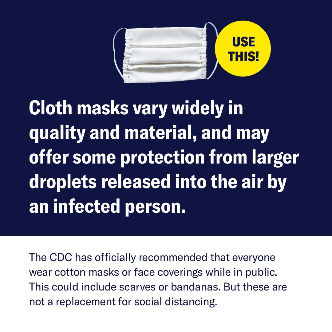 The CDC is now recommending that we all wear cloth masks while we& #39;re out in public. Here& #39;s a breakdown of the different types of masks that are out there, and what you should/shouldn& #39;t be using.