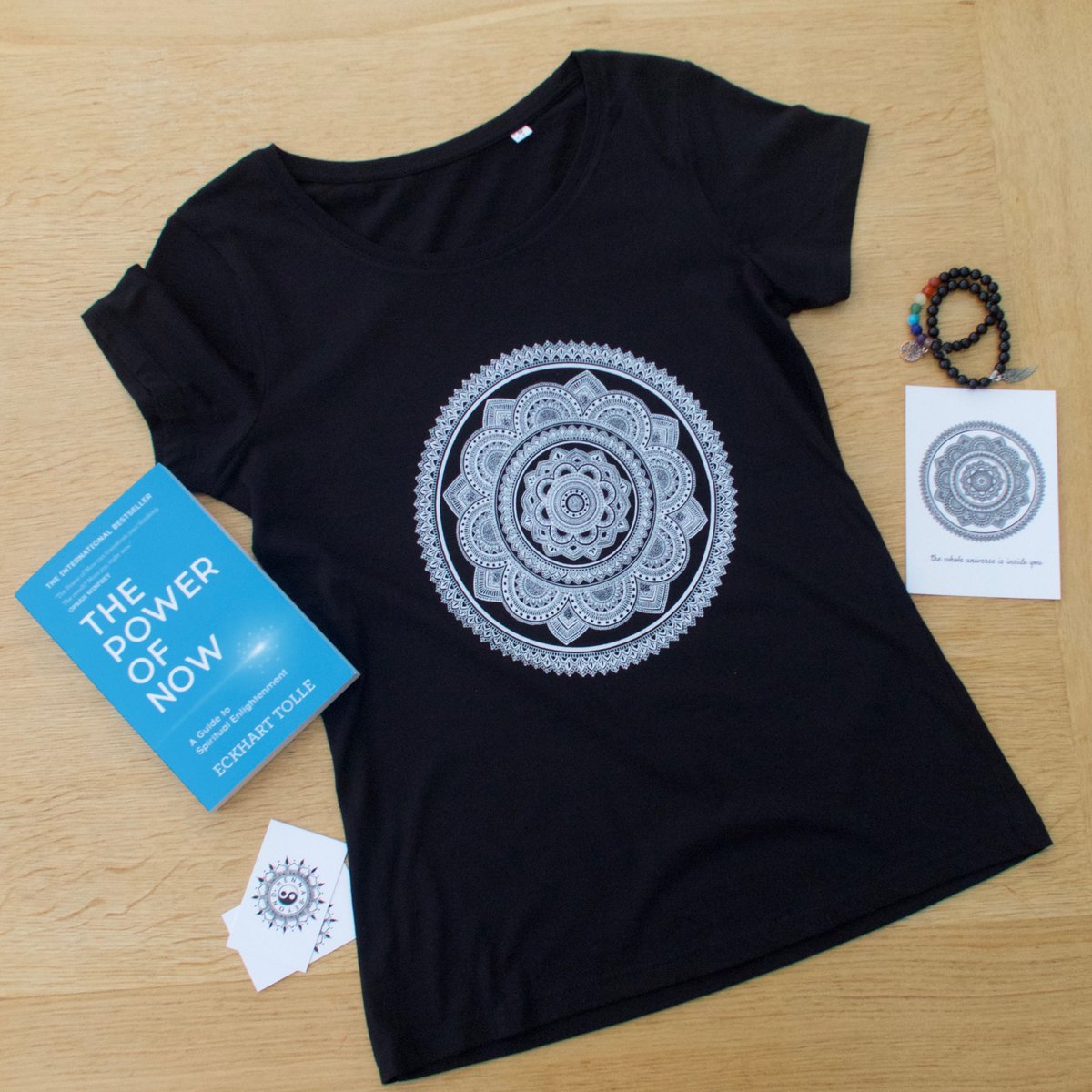 'The Universe Inside You' black and white ladies tee, available in size small and medium!

100% organic cotton, high-quality, with direct-to-garment printing. £27.95 with free worldwide delivery.

Please DM to order.💛 #BeyondHenna #MandalaTee #organiccotton #arttshirt #art