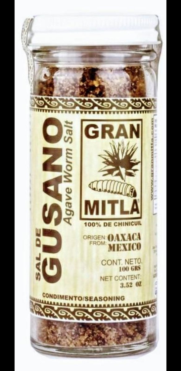 Sal de Gusano (worm salt) is made with the larvae of a moth that’s found in agave plants used for mezcal & tequila productionIf left to their own device, the larvae can eat all of the agave.By removing them, it leaves more agave to convert to alcohol #VirtualMexicanRoadTrip