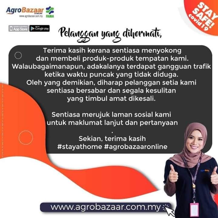 famapahang's tweet photo. 𝗣𝗘𝗟𝗔𝗡𝗚𝗚𝗔𝗡 𝗬𝗔𝗡𝗚 𝗗𝗜𝗛𝗢𝗥𝗠𝗔𝗧𝗜,

Terima kasih kerana menyokong dan membeli produk-produk tempatan kami. 

Walaubagaimanapun, adakalanya terdapat gangguan trafik ketika waktu puncak yang tidak diduga. https://t.co/tT3IsHr1he