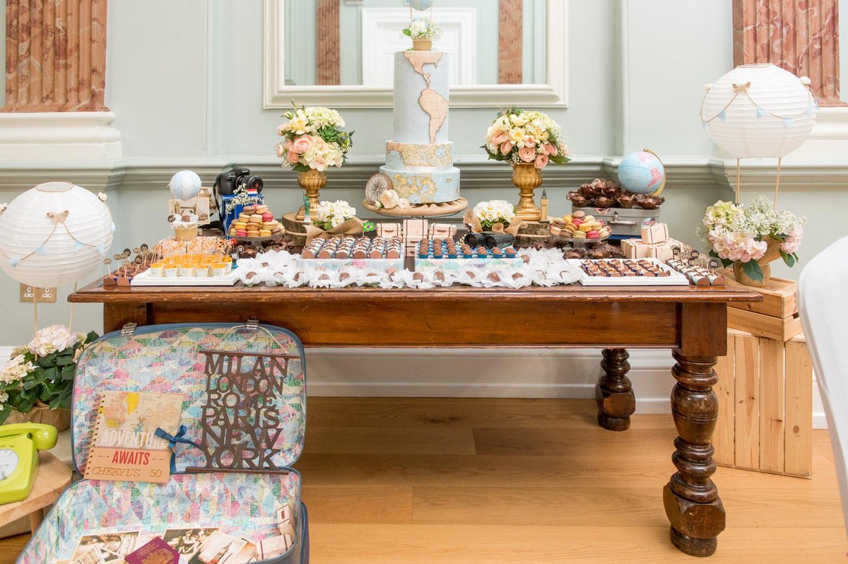 Our clients often have a theme and we love to watch them embrace it. This special birthday had a travel at the heart of everything! #Party #Theme #Events #Warwick #Venue