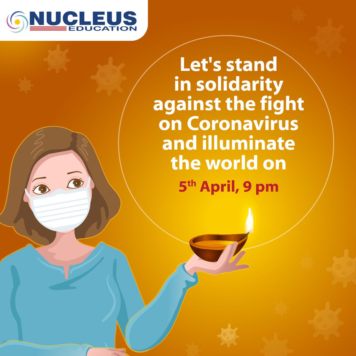 nucleusiitkota's tweet photo. Even when the world is gripped with a crisis, there are moments of light in the darkness. Light a diya, candle or a flashlight of your mobile on 5th Apr at 9 pm for 9 minutes to showcase solidarity.
#StayHome #StaySafe #Covid_19 #togetherwecan #coronavirus #diya #candles #nucleus https://t.co/sIY4ViN08u