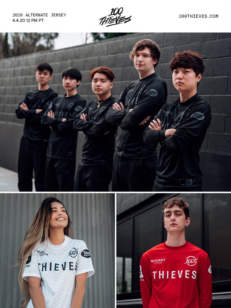 Nadeshot's tweet photo. 2020 Alternate Jersey
Today 12 PM PT.

All profits from this sale will be donated to support coronavirus relief. Our 2020 Primary &amp; Secondary jerseys will also be re-released to support these efforts. Free shipping for USA, 50% off for international.

https://t.co/ev8Y80GKlE https://t.co/nMuAxVbbQp
