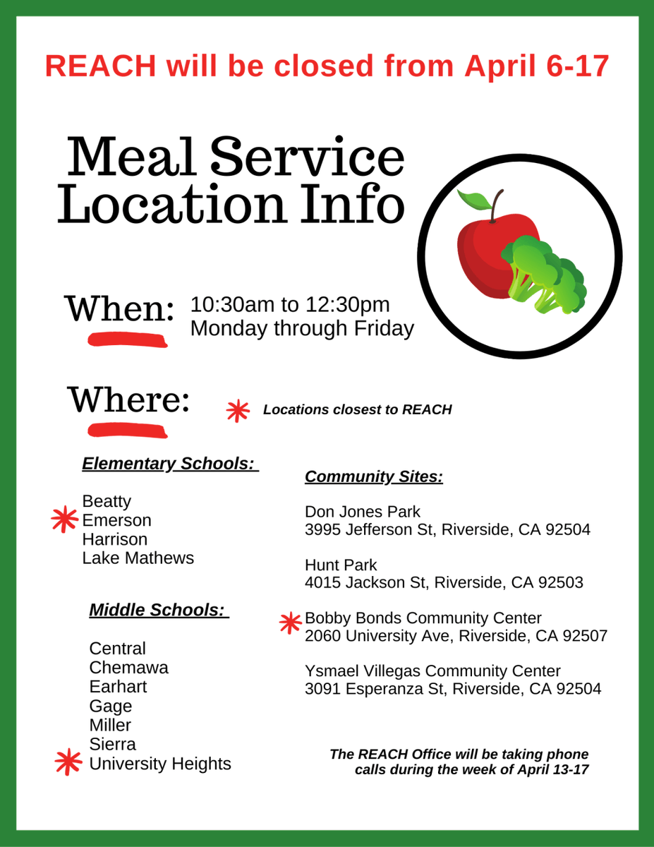 reachroyals's tweet photo. REACH CAMPUS CLOSED FOR SPRING BREAK – MEAL SERVICE AVAILABLE AGAIN STARTING APRIL 20 https://t.co/QKKncwYLYS https://t.co/tCHprxrePm