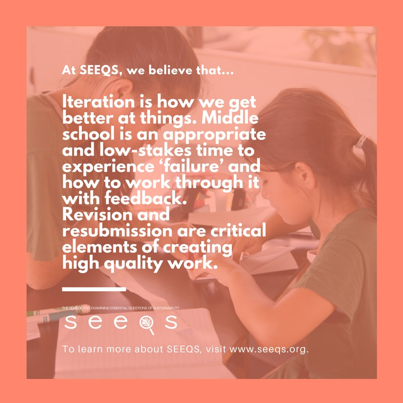 Even as adults, iteration plays a big role in how we run our school. Thank you to the families who joined Thursday's Distance Learning focus group. Hearing from you helps us appreciate the many things that are working well while continuing to refine this experience for SEEQers!