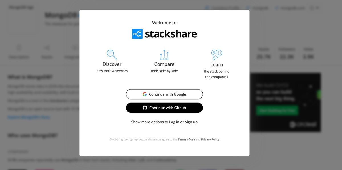 atosbik's tweet image. From when #StackShare starts to limit access to their content? 

Guys who give perfect feedbacks to the community via stackshare, your thoughts are not freely accessible anymore :(