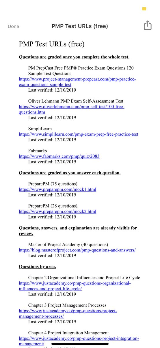 Here are some links to take some practice  #PMP exams.