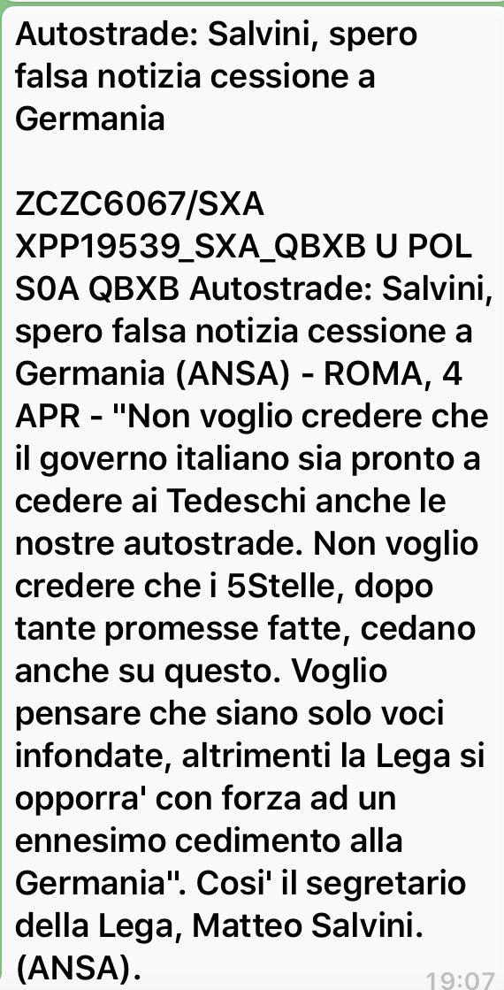 Rinaldi_euro's tweet photo. Vi prego ditemi che è uno scherzo le autostrade ai tedeschi!!! https://t.co/kg255pqxoR