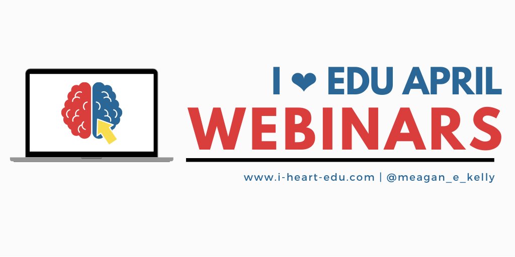 meagan_e_kelly's tweet photo. NEW POST: I ❤ EDU will be hosting FREE webinars during the month of April to support teachers with distance learning! Check out the webinars that will be offered, sign up and share with other educators! --> https://t.co/IyToEWoRnv

#edtech #edtechchat #edchat #education https://t.co/PN8ZkUXoO9