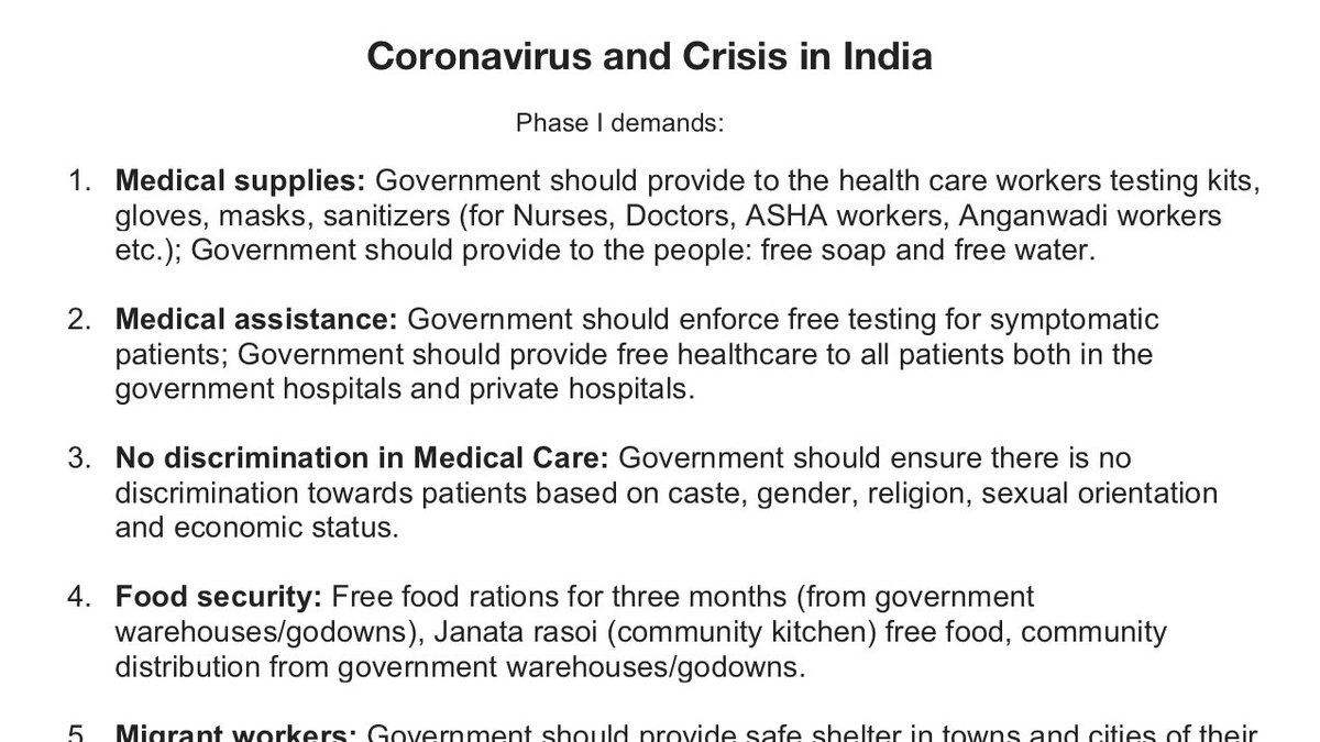 humCAFIhain's tweet image. निःशुल्क स्वास्थ्य देखभाल!
स्वास्थ्य सेवा में कोई भेदभाव नहीं!
तभी कोरोनावायरस से मुक्ति!
#LockdownWithoutPlan #RationDiyaKya #HelpStrandedWorkers