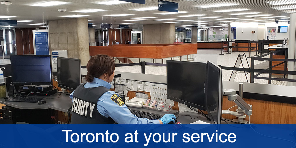 cityoftoronto's tweet image. Toronto at your service! Join us in thanking #CityofTO corporate security staff. They deliver essential services to protect residents and City staff as we respond to #COVID19. #Stayhome and keep informed on COVID-19: toronto.ca/COVID-19.