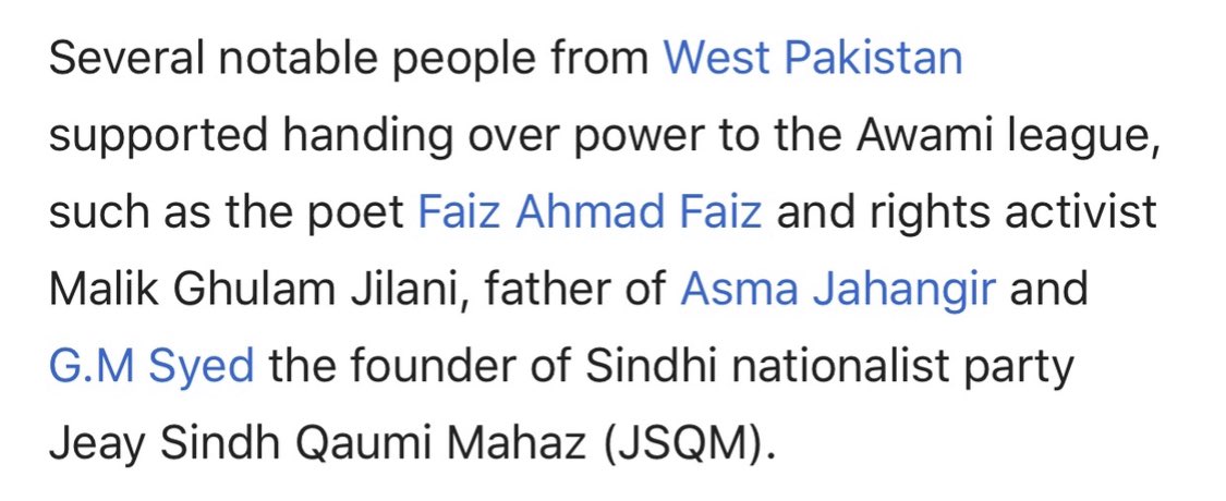 After 1970 elections a simple majority that Sheikh Mujibur Rehman had won, would’ve allowed him to apply the 6 points to all provinces of Pakistan.This would’ve irreversibly dissolved  #Pakistan as a country, just as USSR was dissolved. #SalaamBhutto #ZindaHayBhuttoZindaHay/11