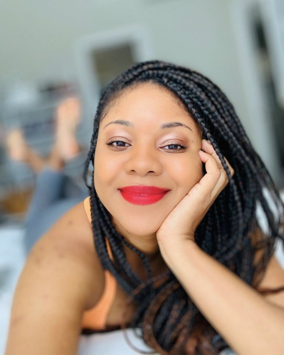 AvonInsider's tweet photo. "I put makeup on for the first time today in who knows how long."
- @StyleOptimist wearing Flat Velvet Lipstick in Cassis Red: https://t.co/S6u4NcNFFo. https://t.co/NI6Uvhh1ju