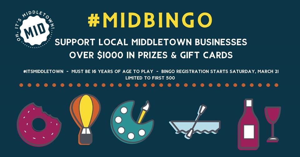 If you've been playing #MIDBingo with us, we have some great news! We've added a second daily ball drawing to our schedule! Join us at noon and 3 pm each day! Our event page has all the details: ow.ly/wE3j50yUKis #ItsMiddletown
