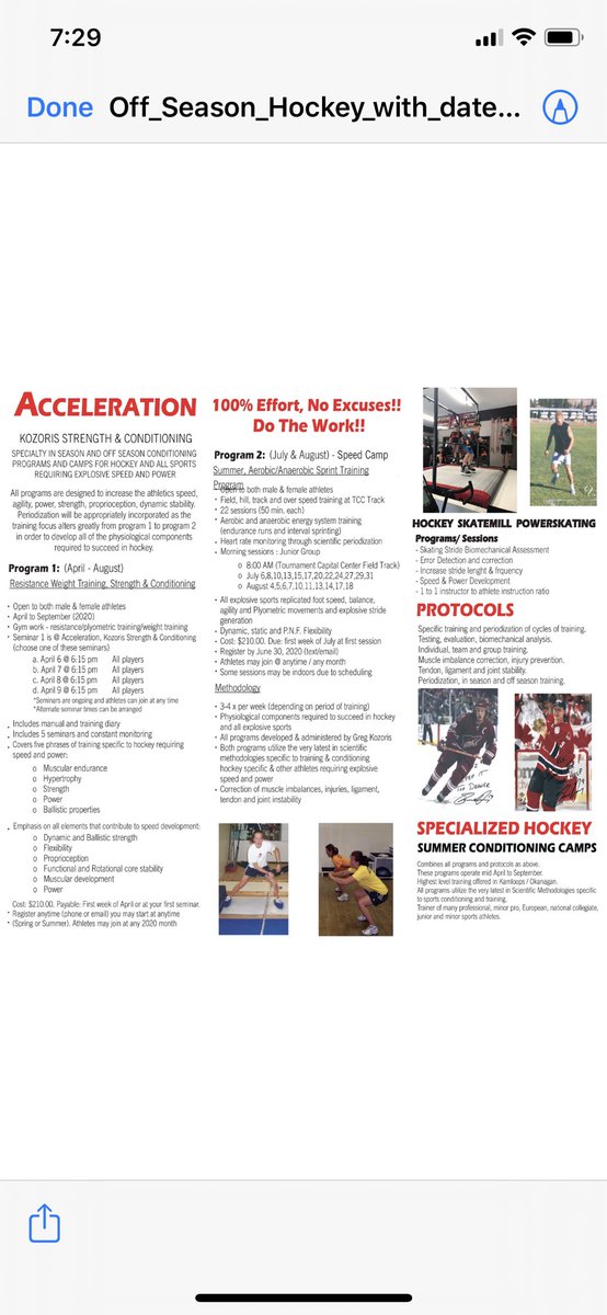 KozAcceleration's tweet photo. Acceleration-Kozoris Strength+Conditioning -Hockey Off Season 2020 starts April 6,7,8,or 9 -pick 1 (615pm)- program manual pick up at Acceleration 765 Lansdowne.  Zoom and Google classroom for instruction - yet you can start at any time April-Sept. COVID19 guidelines adhered to. https://t.co/hET956ttrZ