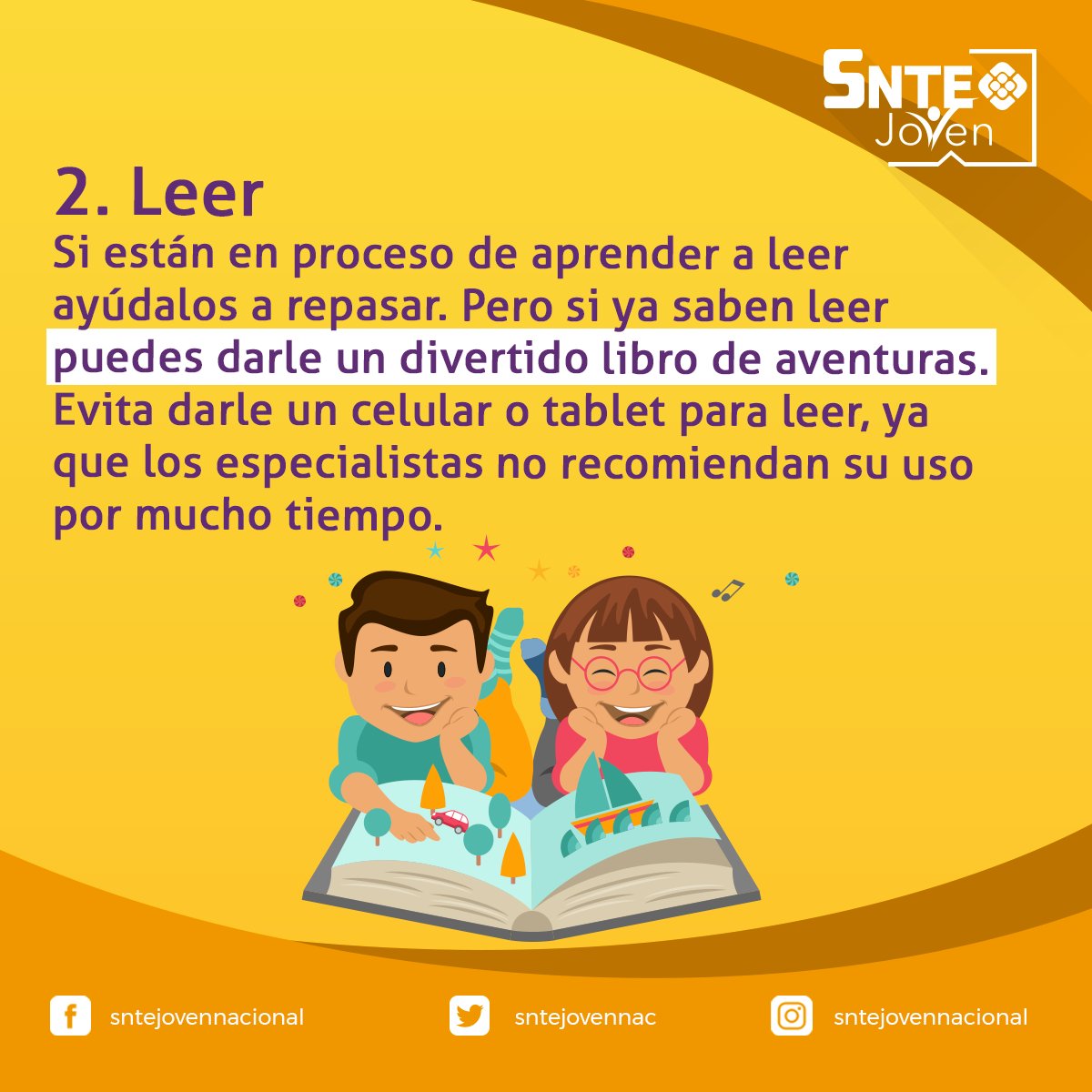 sntejovennac's tweet photo. Es importante que los niños no pierdan su rutina normal para aprender y desarrollarse aunque estemos en cuarentena, te dejamos algunas recomendaciones de actividades que puedes ofrecerle mientras pasa la pandemia por coronavirus.⤵ https://t.co/ZcK0e9Oq9R