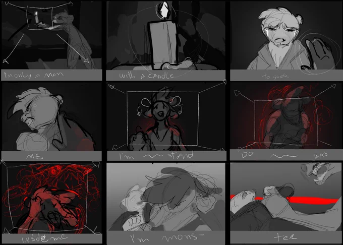 Tentando um storyboard cagado pra ajudar a giu num projeto 
