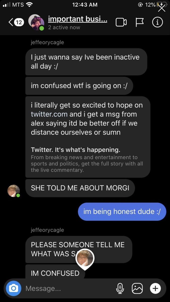 now, let's get to the serious stuff. jeff has deadnamed a friend of mine ( @preciouslarri) and kept using the wrong pronouns, knowing they were trans and just played it off as a ''joke'' after.