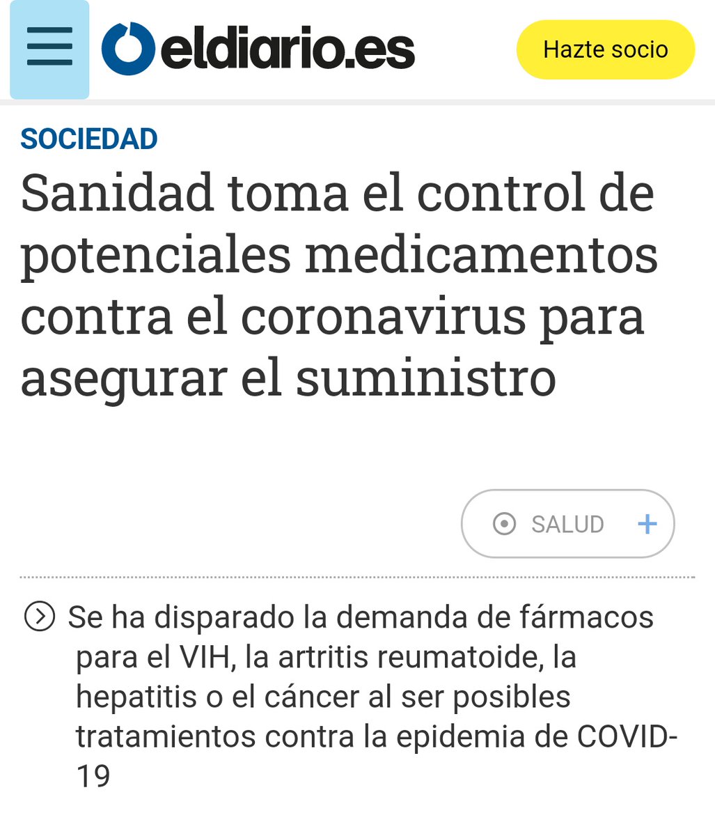 muscluman's tweet photo. Desprès del èxit de la COMPRA CENTRALIZADA ESTATAL DE MEDICAMENTS ........0 Test a Catalunya, ara toca ......
Sanitat pren el control de tots els medicaments que potencialment pot curar el #COVID19
#EnsVolenMorts #PutusColons https://t.co/bE9wW36NNZ